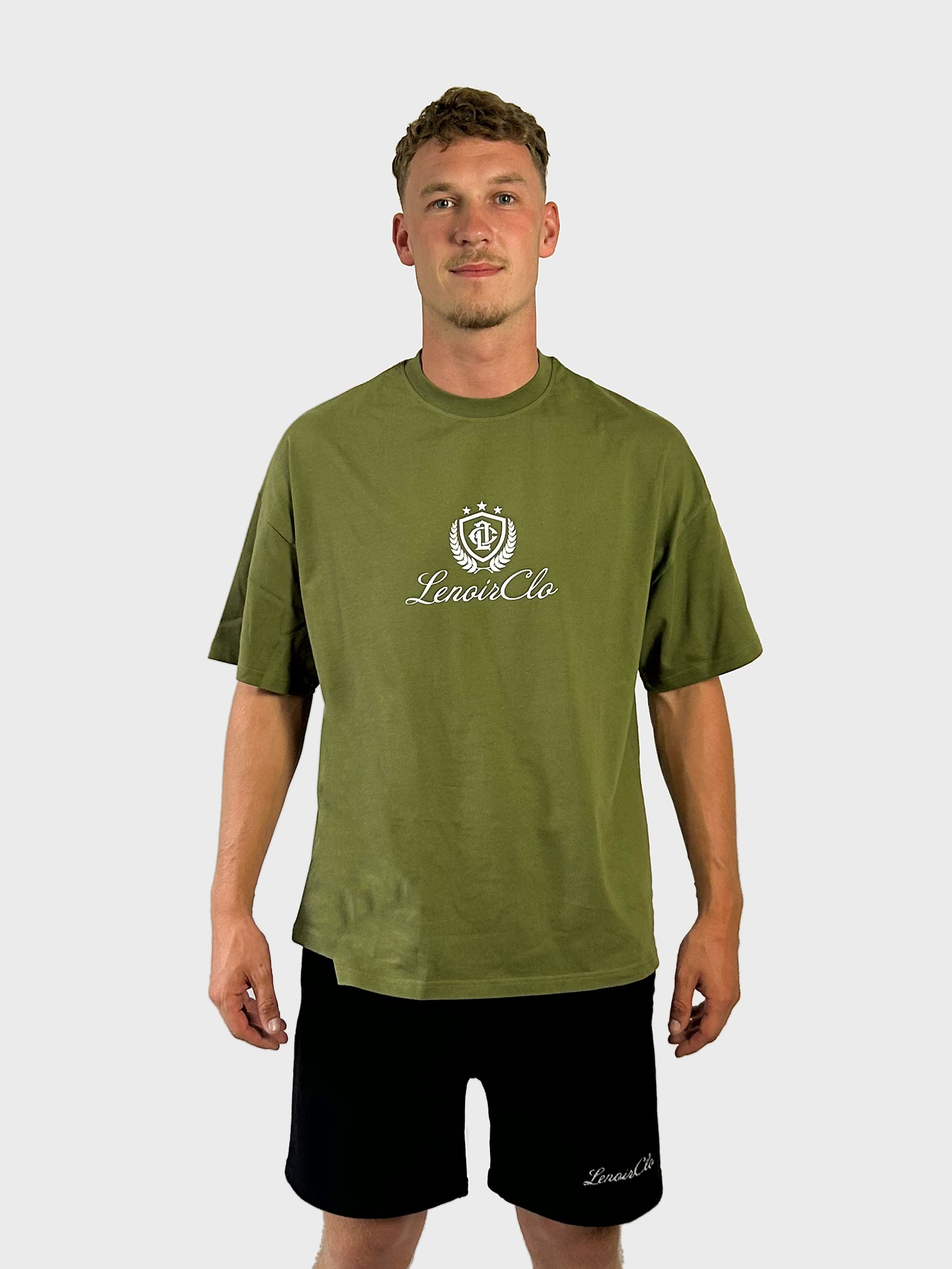Atelier Logo Washed Green T-Shirt | LENOIR