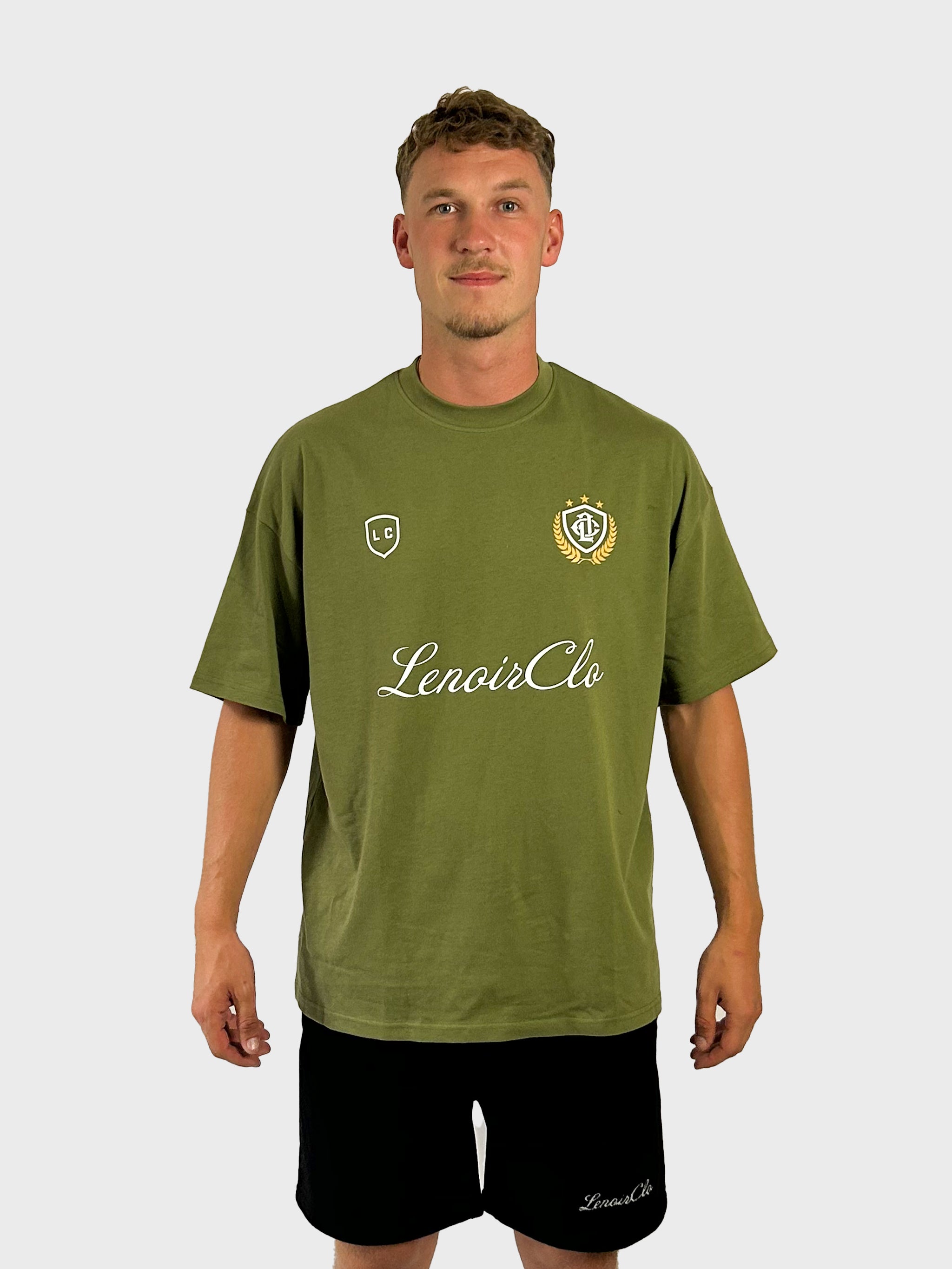 LC Badge Logo Washed Green T-Shirt