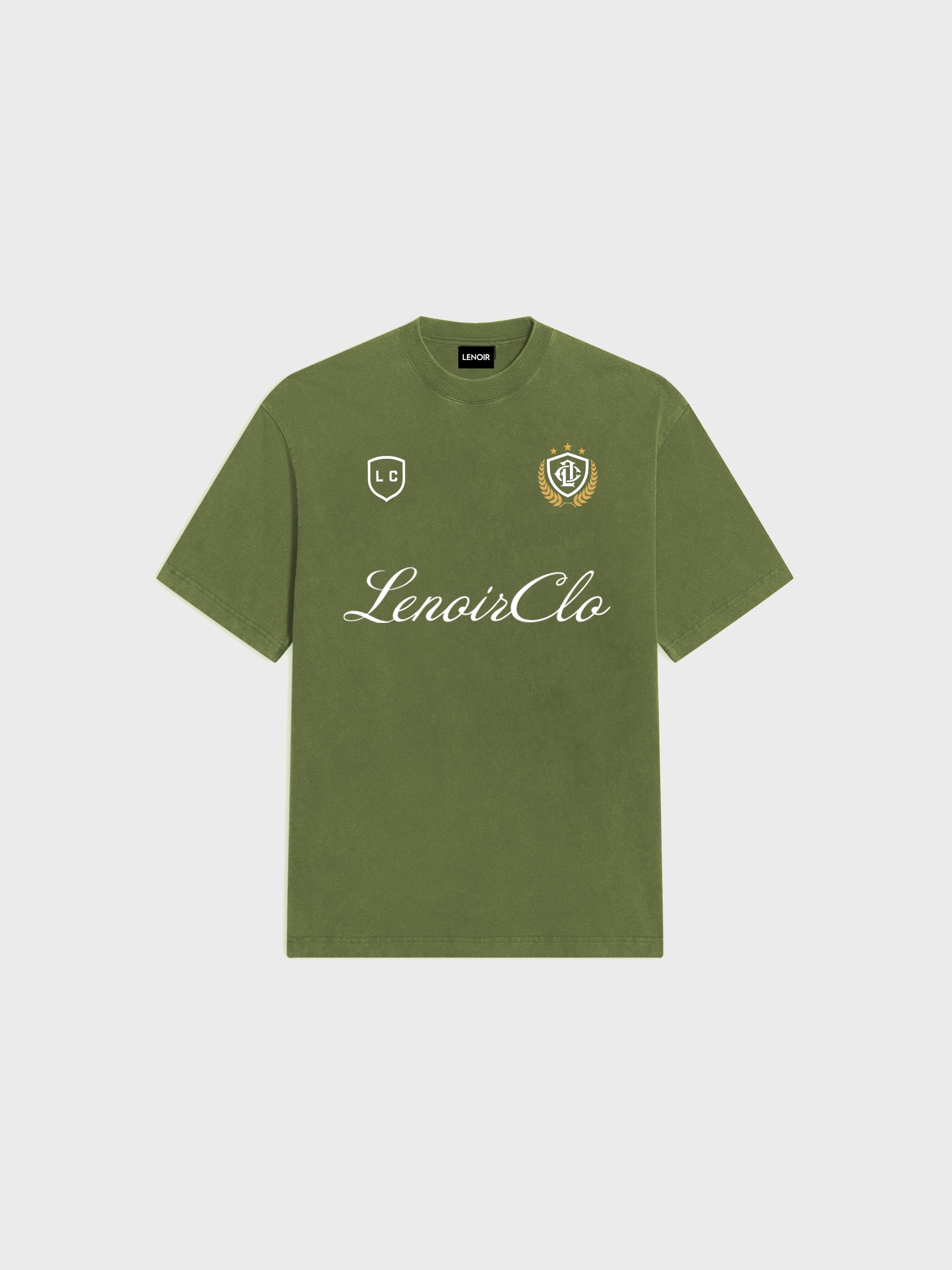 LC Badge Logo Washed Green T-Shirt