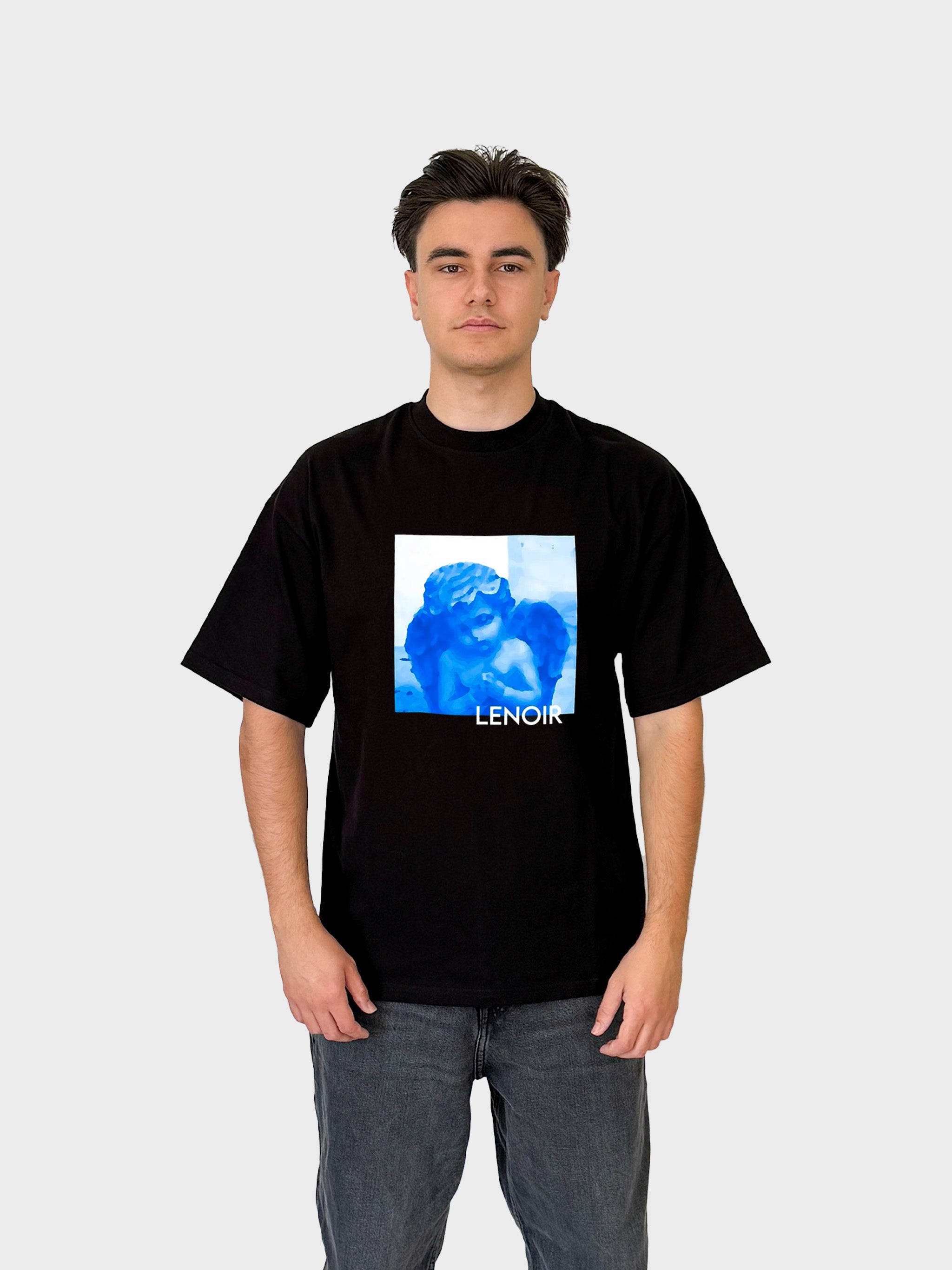 Blue PFJ Black T-Shirt