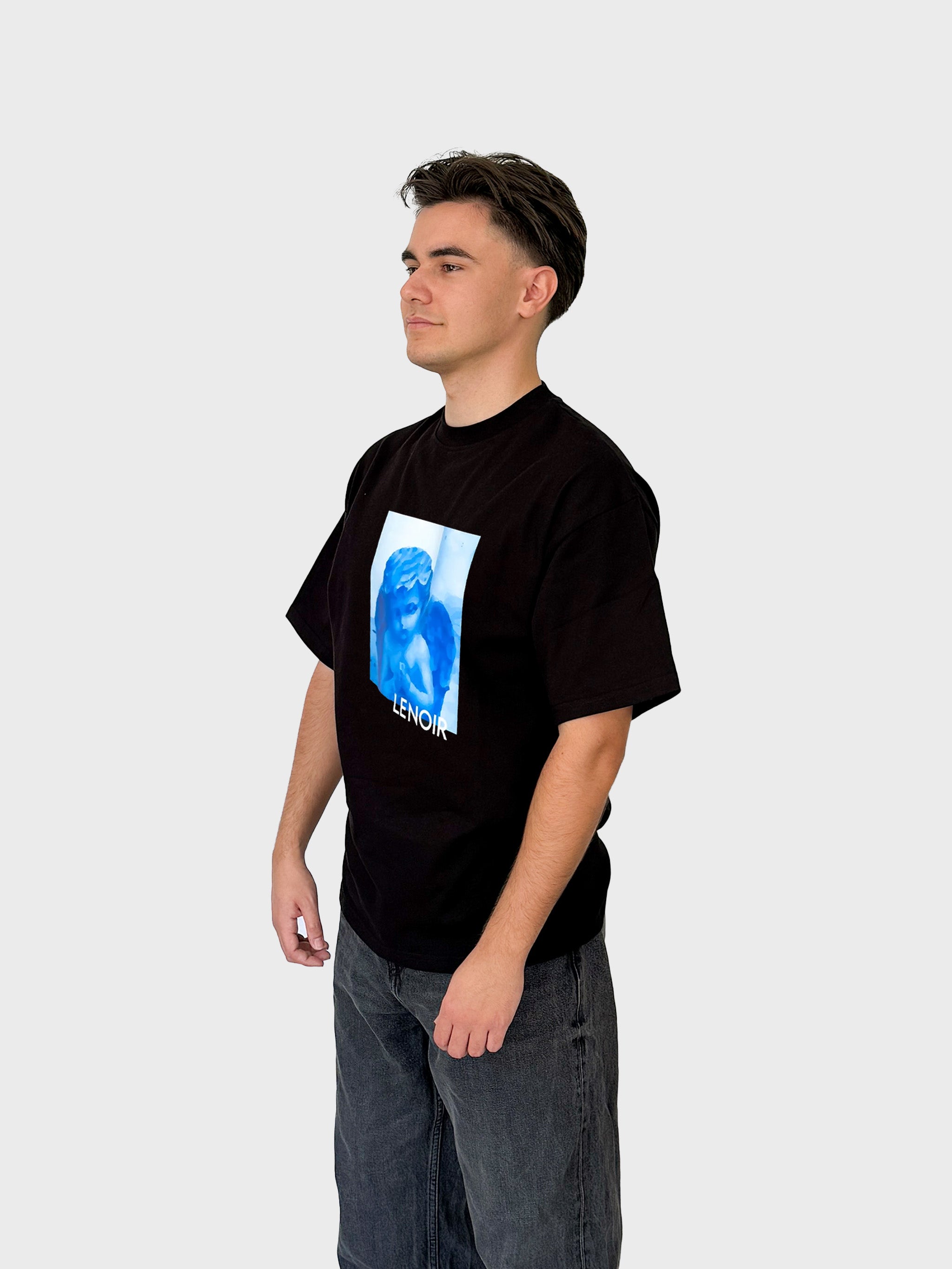 Blue PFJ Black T-Shirt