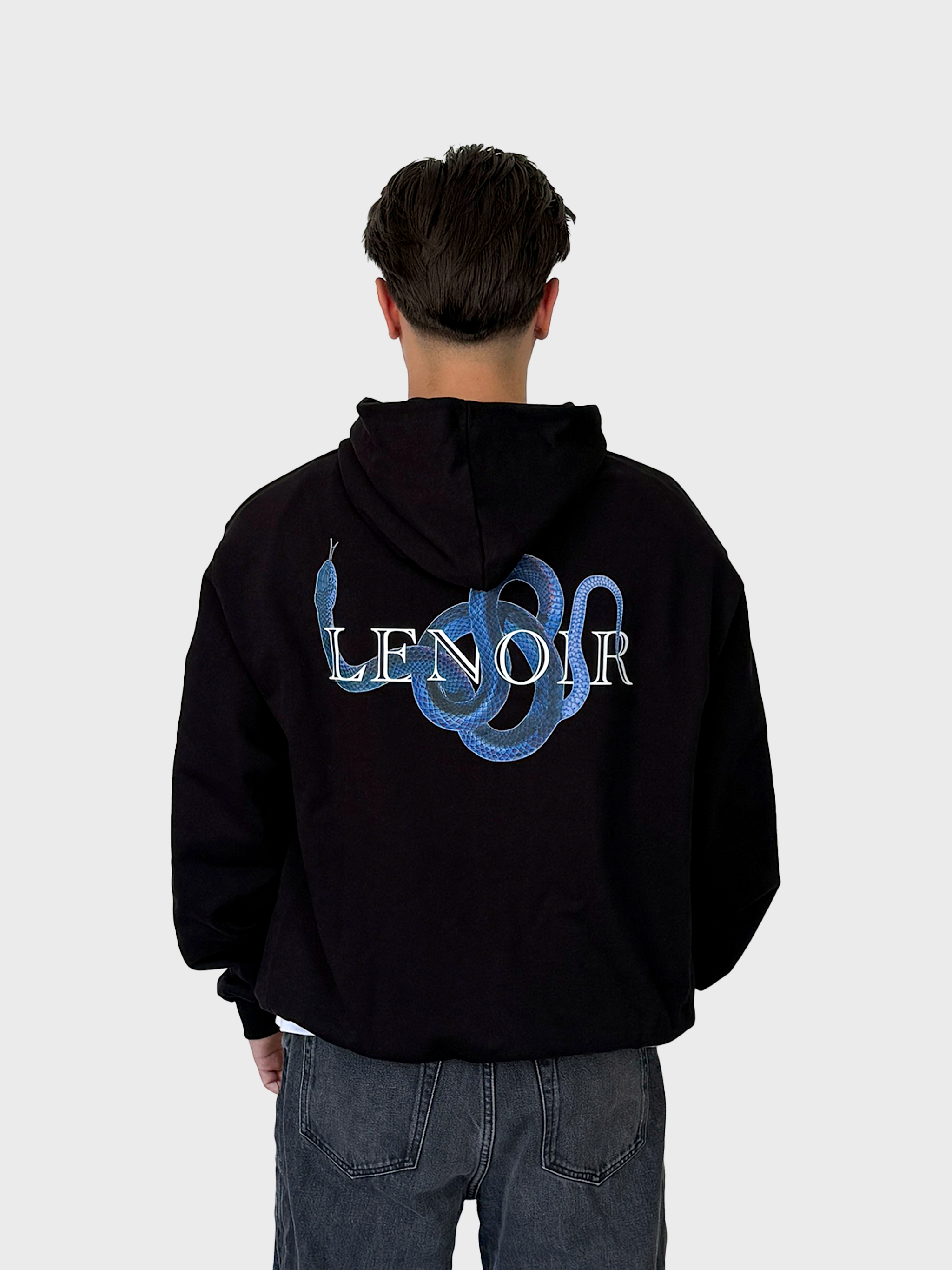 Blue Venom Black Hoodie
