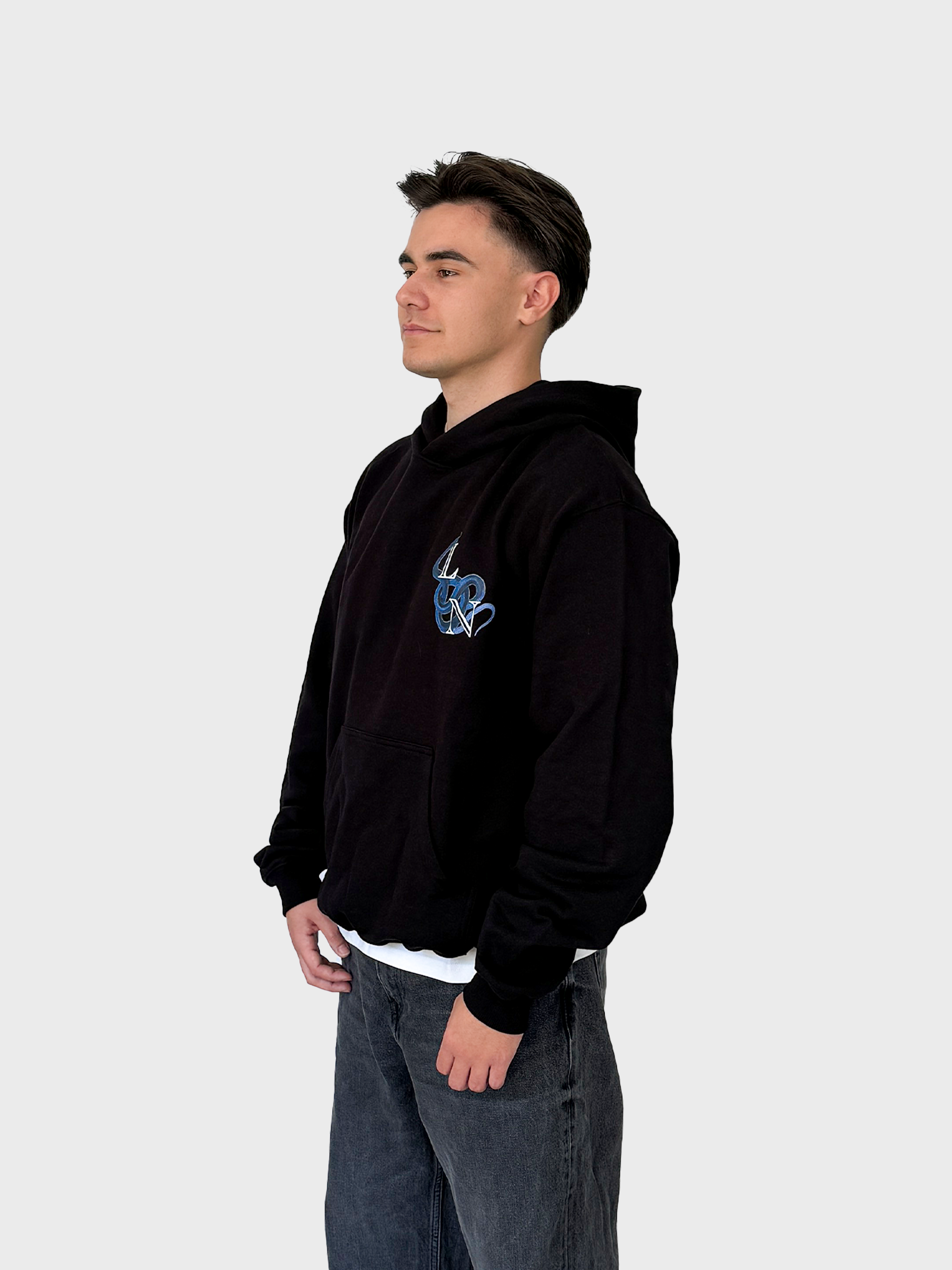 Blue Venom Black Hoodie