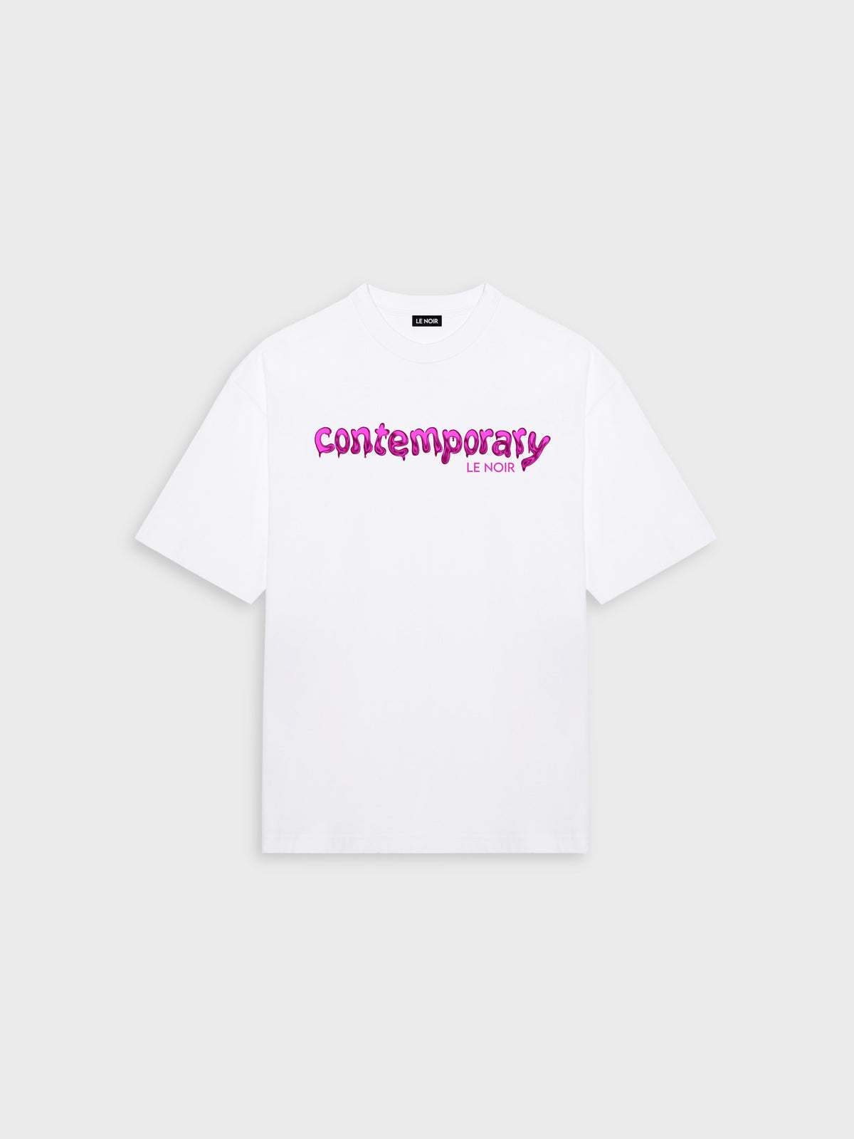 Pink Contemporary White T-Shirt