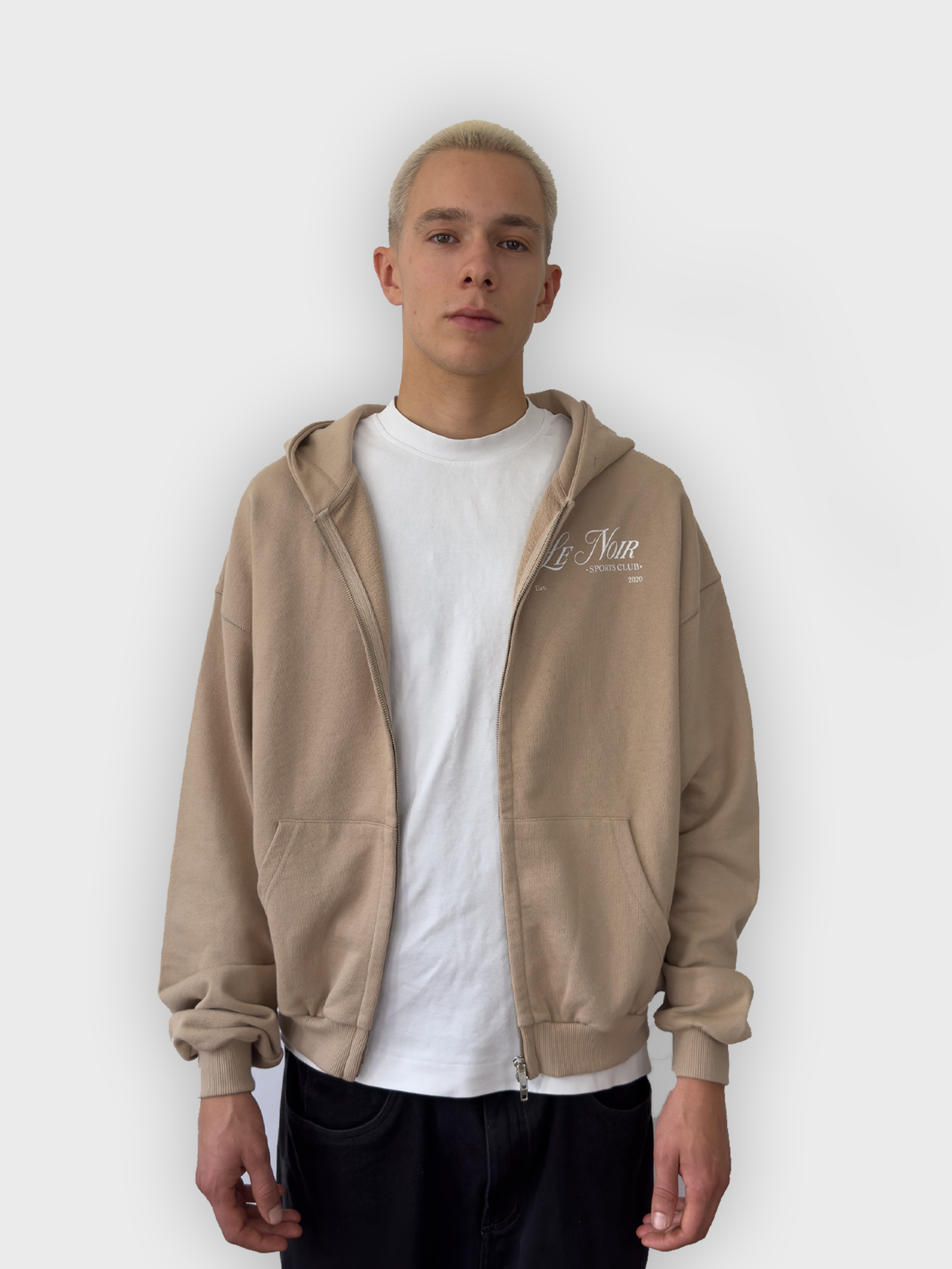 Sports Club Sand Zip Up Hoodie