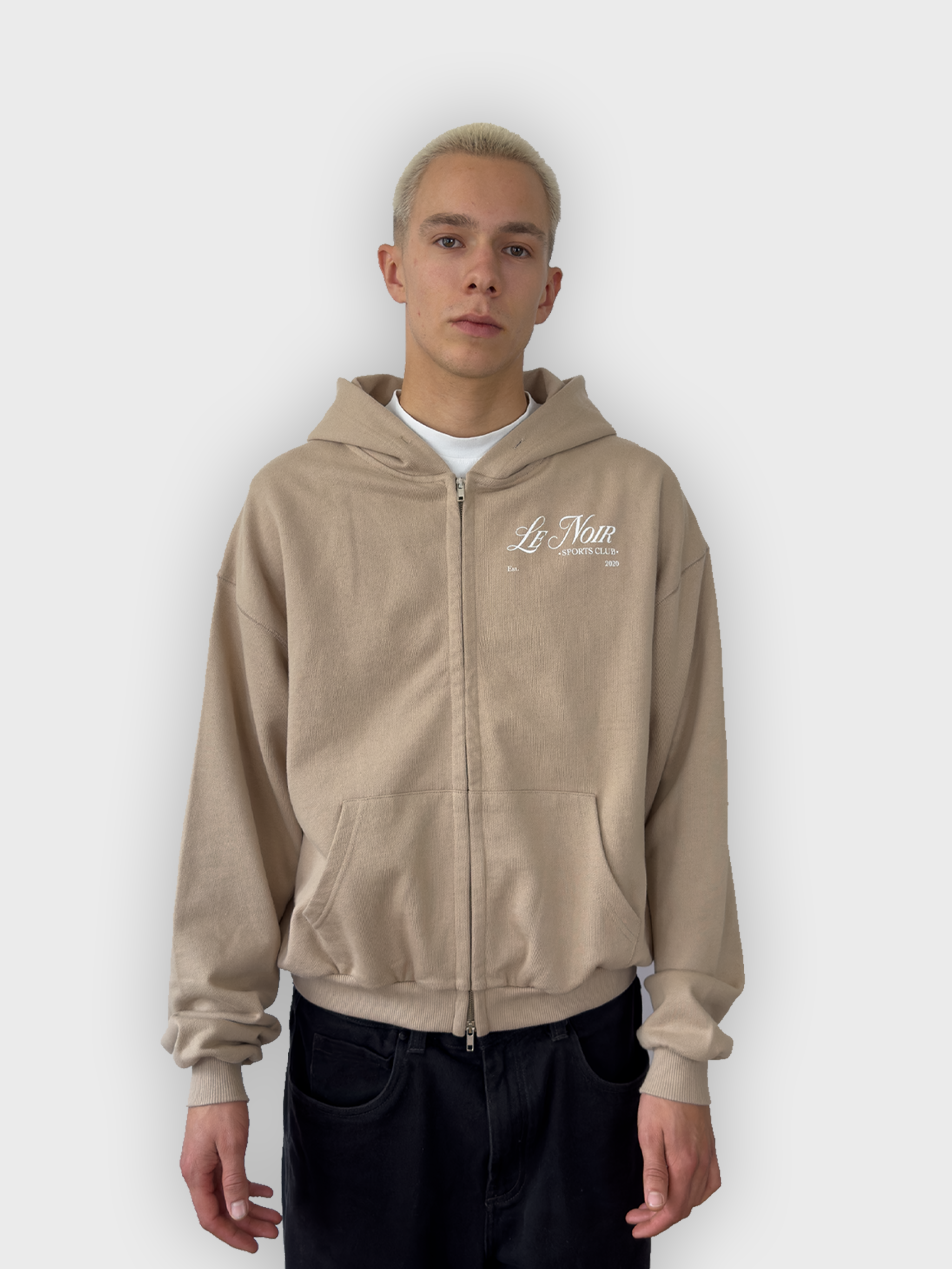 Sports Club Sand Zip Up Hoodie