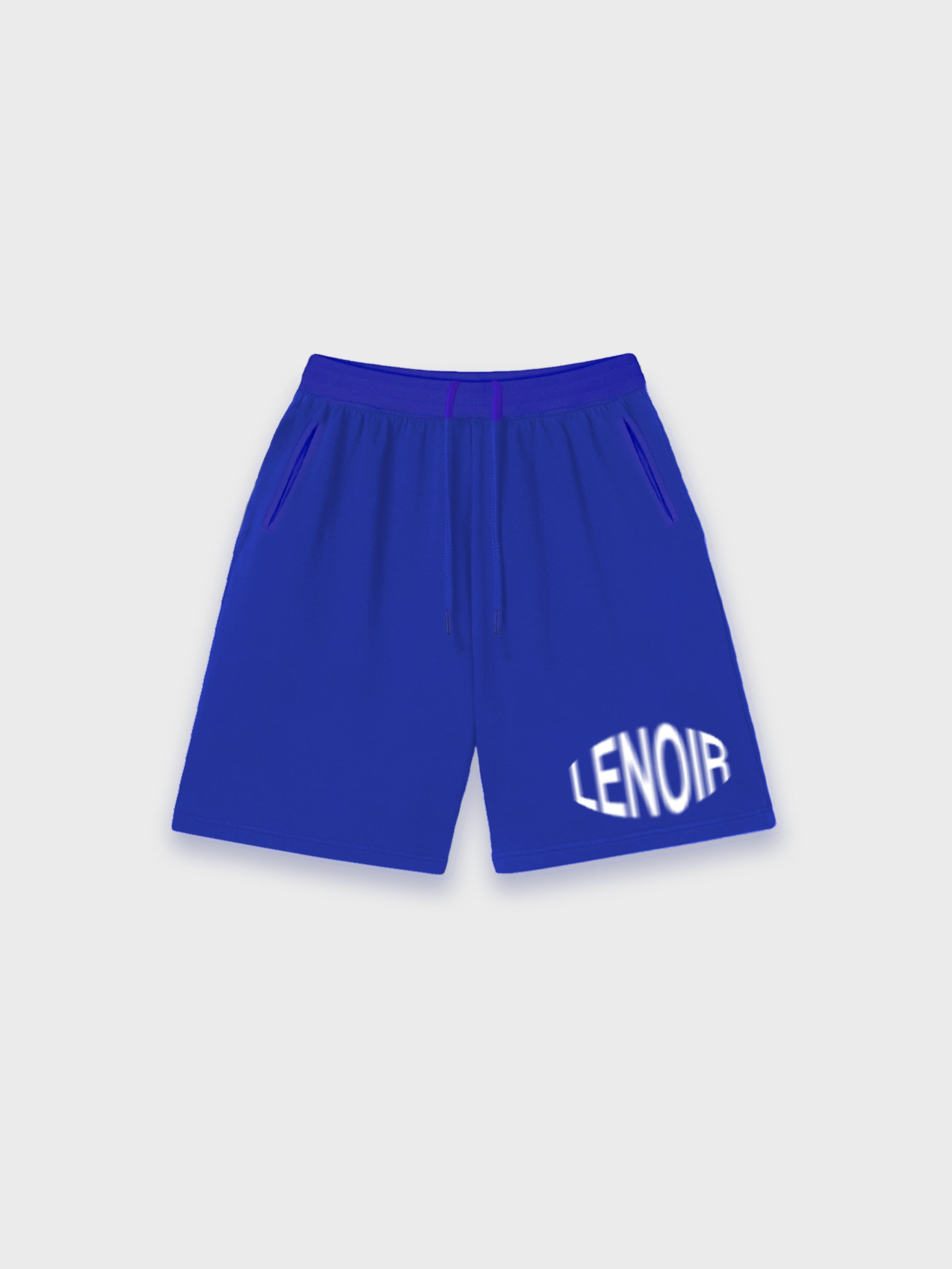 White Blur Blue Shorts