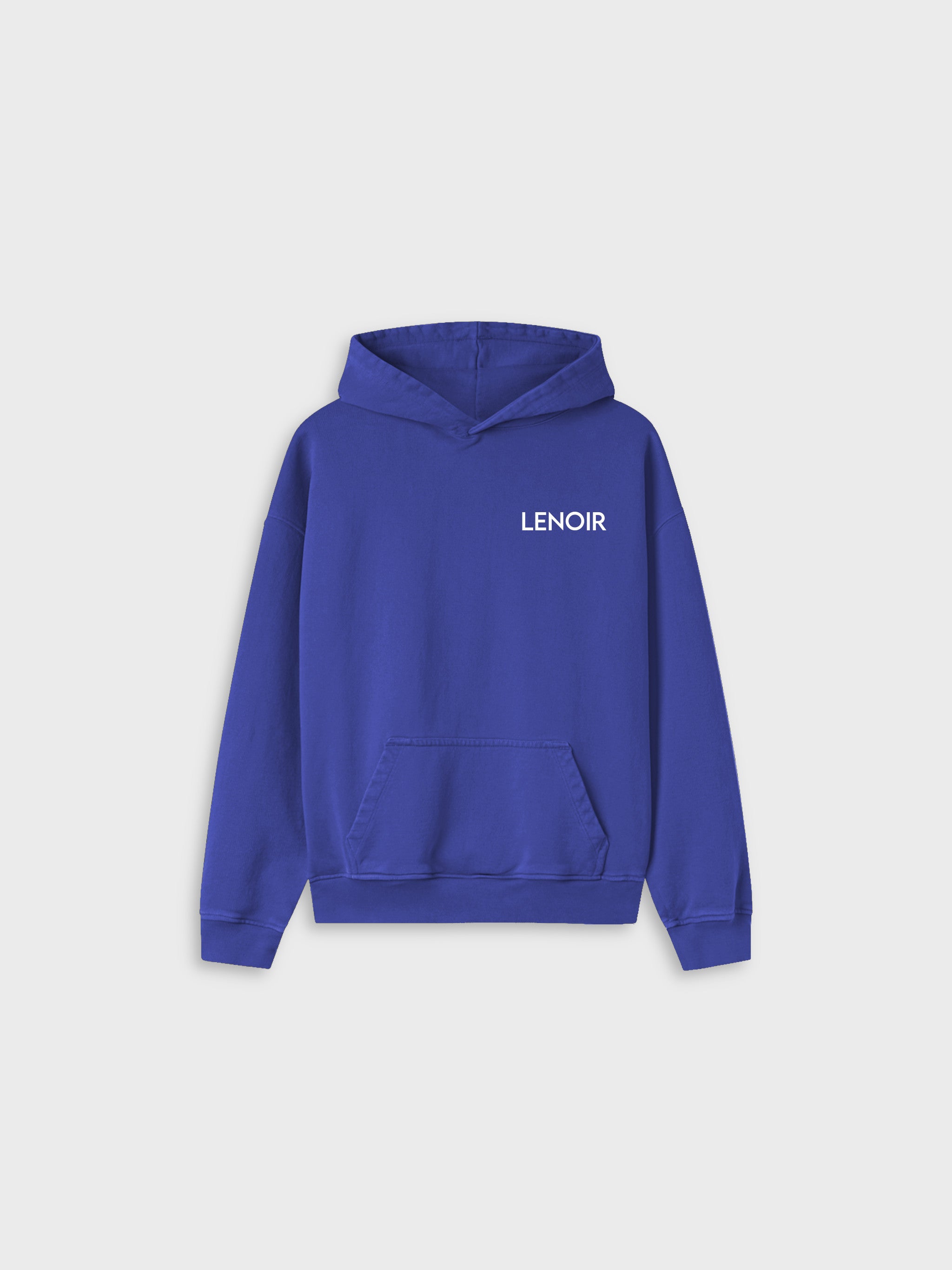 Wide Back Logo Blue Hoodie